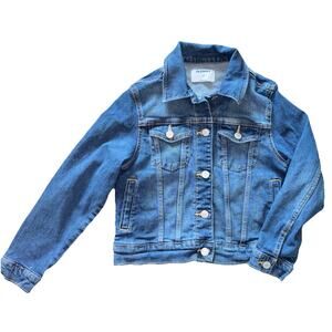 Girls Old Navy Sz Medium 8 Blue Jean Jacket Medium Wash Button Front‎